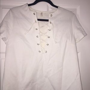 Lace up top